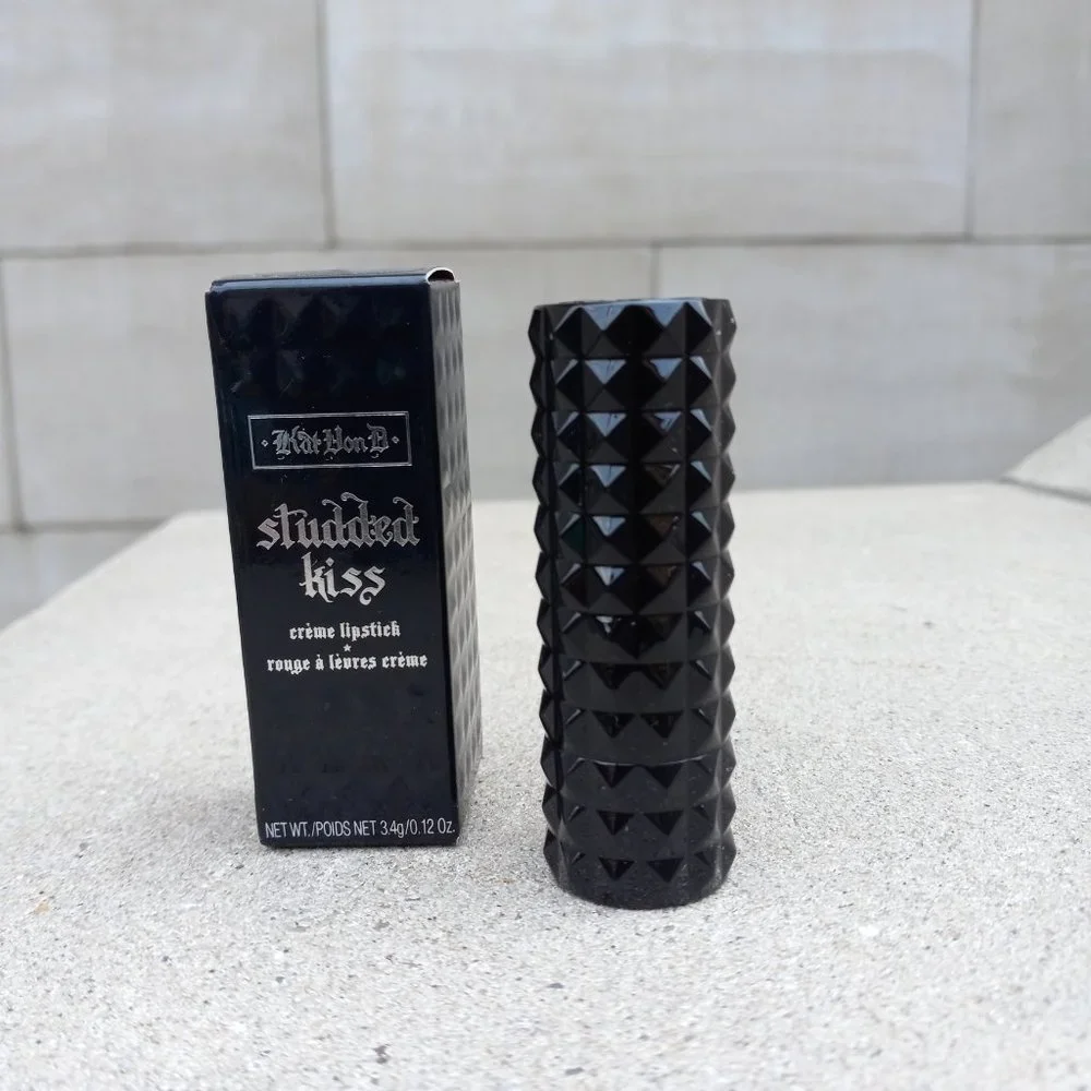 Kat Von D, KVD  Studded Kiss Creme Lipstick SLAYER (Black)  RETIRED  3.4 g NWB